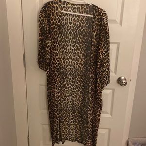 Cheetah print kimono